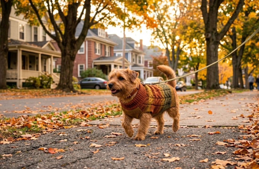 Keep Fall Walks Cozy with a Dog Sweater