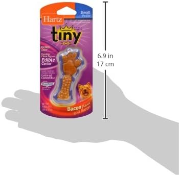 Hartz Chew 'n Clean Dental Duo Bacon Flavored Dental Dog Chew Toy and Treat - Extra Small