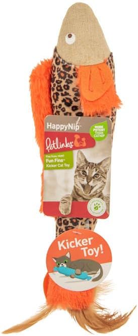 Petlinks HappyNip Fun Fins Kicker Cat Toy, Contains Silvervine & Catnip - Tan, One Size