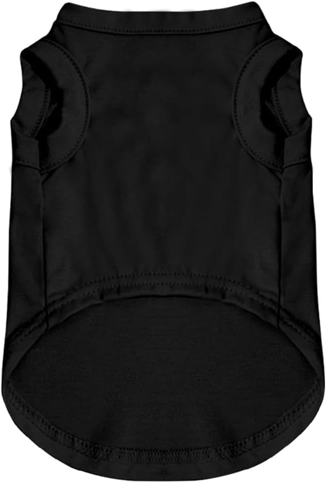 Personalized Dog Shirt Design Your Own Add Photo Text Logo Name Summer Breathable Dogs T-Shirt Clothes for Small Medium Large Pet, 1 PC Blank Black, L