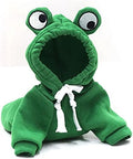 Warm Dog Winter Clothes Cute Fruit Dog Coat Hoodies Fleece Pet Dogs Costume Jacket for French Bulldog Chihuahua Ropa para Perro(Green,L)