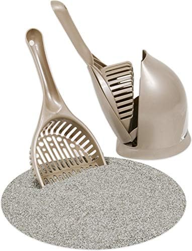 Petmate Scoop N' Hide Cat Litter Scoop with Discreet Holder; Titanium