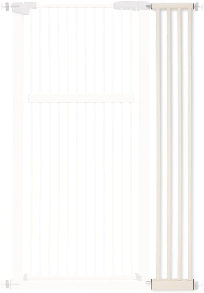 Lumizone Extra Tall Pet Gate 55.12" High Pressure Mounted 8.27" Wide Extension kit 1.37" Gap (Cream White, 55.12" H x 8.27" W, Extension)
