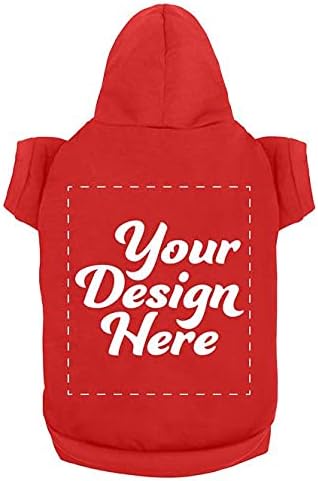 Personalized Dog Hooded Custom Sweatshirt Pet Pullover Hoodie Text/Image Small/Medium/Large Dogs,Puppy,Cat and Kitten