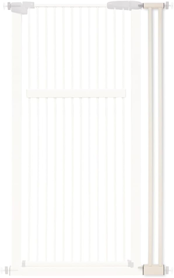 Lumizone Extra Tall Pet Gate 55.12" High Pressure Mounted 4.13" Wide Extension kit 1.37" Gap (Cream White, 55.12" H x 4.13" W, Extension)