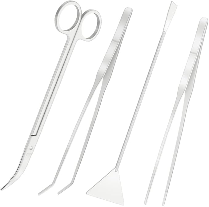 LILYS PET Stainless Steel Aquarium Tank Aquatic Plant Tools Sets (4 in 1)