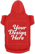 Personalized Dog Hooded Sweatshirt Custom Pet Pullover Hoodie Text/Image Small/Medium/Large Dogs,Puppy,Cat and Kitten (XX-Large, Red)