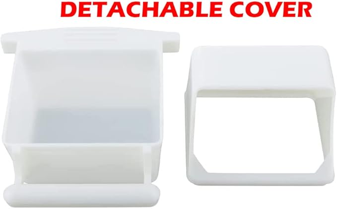 Mcage Lot of 4 Clear Transparent Bird Cage Birds Feeding & Watering Feeder Cups