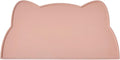 Cat Food Mat, Silicone Pet Feeding Mat for Floor Non-Slip Waterproof Dog Water Bowl Tray Cushion (20" x 12", Tea Rose)