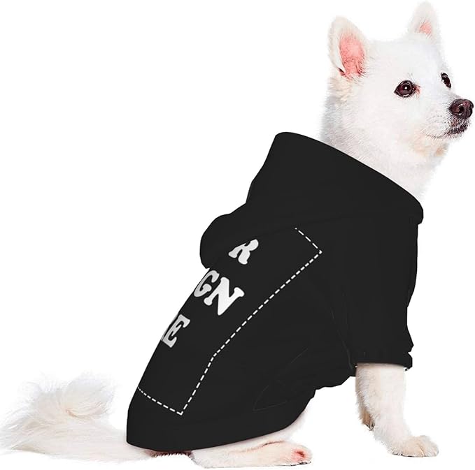 Dog Clothes, Custom Dog Hooded Sweatshirt, Personalized Pet Costume Robe Shirt with Text/Image/Club Name/Pet Shop Logo for Small Medium Large Dogs and Cats, Black, M