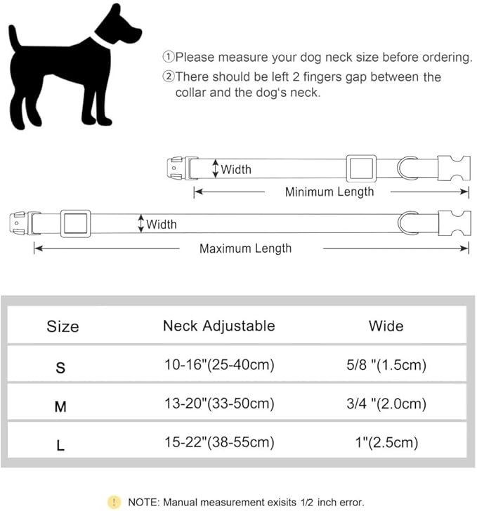 PET ARTIST Dog Collar for Large Dogs, Soft Padded Premium Nylon Dog Collar with Quick Release Metal Buckle, Durable & Adjustable Pet Collars for Boy Gifts, Green, L (Fit 15-22")