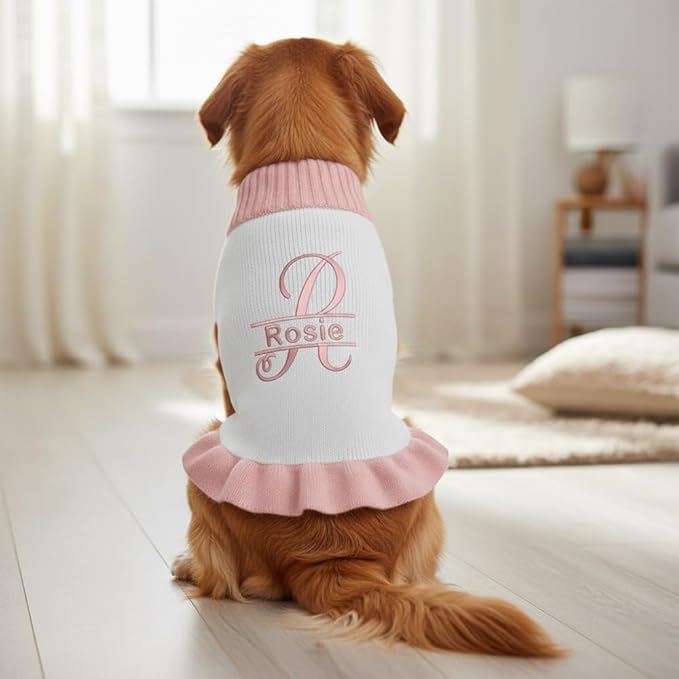 Personalized Embroidered Pet Sweater with Name, Soft Knit Dog and Cat Apparel, Custom Pet Clothing for Small to Large Pets, Ideal Gift for Pet Lovers Gift#3