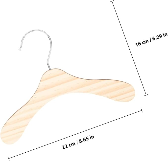 10pcs 8.66-inch Wear-Resistant Wooden Pet Hangers for Dogs and Cats, Household Dog Clothes Hangers, Sturdy Cat Accessories for Daily Clothing Organization