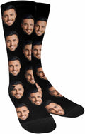 MyPupSocks Custom Personalized Photo Pet Face Socks, Cat and Dog Tracks Paws Bones Crew Socks with Picture for Men Women