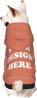 Dog Costume, Custom Dog Hoodie, Dog Name Costume Holiday Pet Pajamas Outfit, Personalized Pet Coat Costumes for Small Medium Large Dogs and Cats for Winter, Coral, M