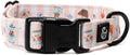 Lucy & Co. Sipping Slowly Dog Collar, Adjustable Durable Dog Collar with Cute Print, Medium