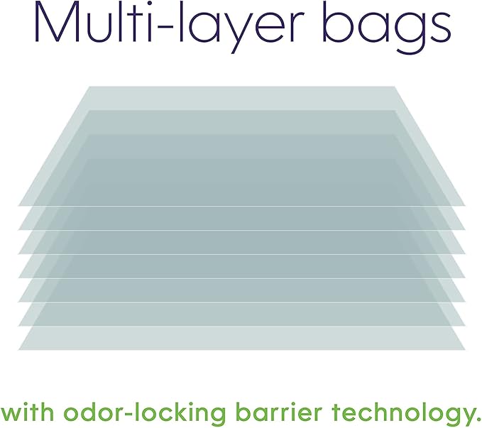 Litter Genie Ultimate Cat Litter Disposal System Refills, Lock Away Odors, Purple,12 Cartridges