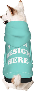 Dog Costume, Custom Dog Hoodie, Dog Name Costume Holiday Pet Pajamas Outfit, Personalized Pet Coat Costumes for Small Medium Large Dogs and Cats for Winter, Turquoise, S