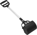 Kisangel Long Handle Pet Waste Scooper Black Dog Waste Picker Outdoor Poop Scoop Tool for Convenient Dog Walking Cleanup Random Color