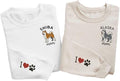 VIOLAVA Custom Cat Embroidered Christmas Sweatshirt – Personalized Pet Name Holiday Crewneck, Festive Gift for Cat Lovers