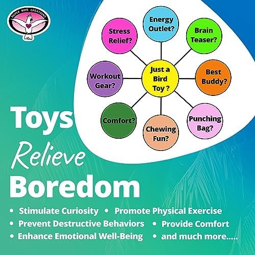 Super Bird Creations SB1058 Sneakers Bird Foot Toy - Engaging, Chewable Rubber & Fabric, Perfect for Medium & Large Birds like Parrots, Parakeets Cockatiels -Colorful & Fun - 3”x1-1/2”x1-1/4” (4 Pack)