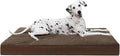 KSIIA Orthopedic Dog Bed Crate Waterproof Pet Mats for Large Dogs Deluxe Plush Washable Pet Bed with Egg Crate Foam & Removable Cover, 41 x 27 Inch, Brown