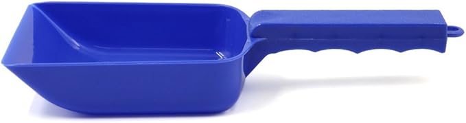 XMHF Aquarium Fish Tank Garden Sand Soil Scraper Cleaning Pan Scoop Shovel Blue