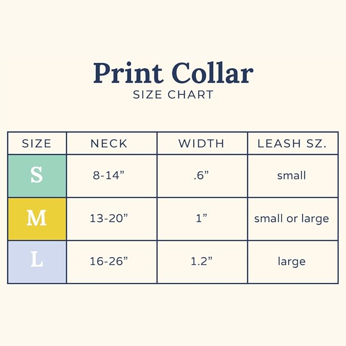Lucy & Co. Sipping Slowly Dog Collar, Adjustable Durable Dog Collar with Cute Print, Small
