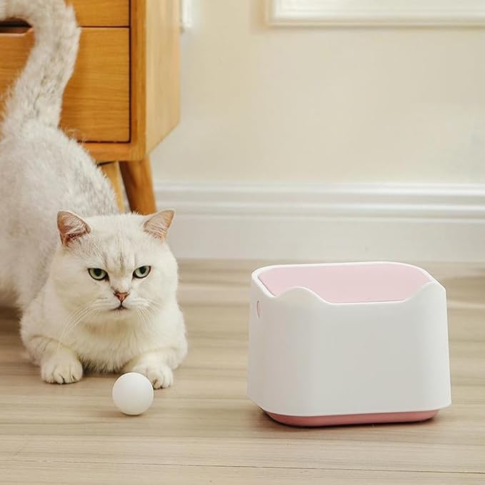 Cat Litter Trash Can Mini Countertop Trash Can with Press Type Lid Cat Poop Trash Can Includes 60 Refill Bags