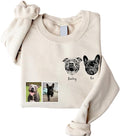 Personalized Dog Photo Sweatshirt, Custom Sweatshirt from Pet Photo, Cat Mom Mama Sweatshirt, Dog Mom Lovers Gifts for Women, Pet Memorial, Gifts for Mothers Day Christmas