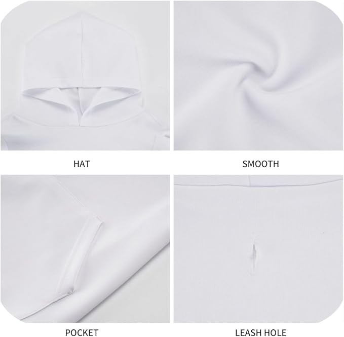 Customized Dog Hoodie with Name Logo Personalized Text Soft & Warm for Puppy Sweatshirt Hooded for Small Medium Large Dogs Girl/Boy Cats/Kitten, Blue, M