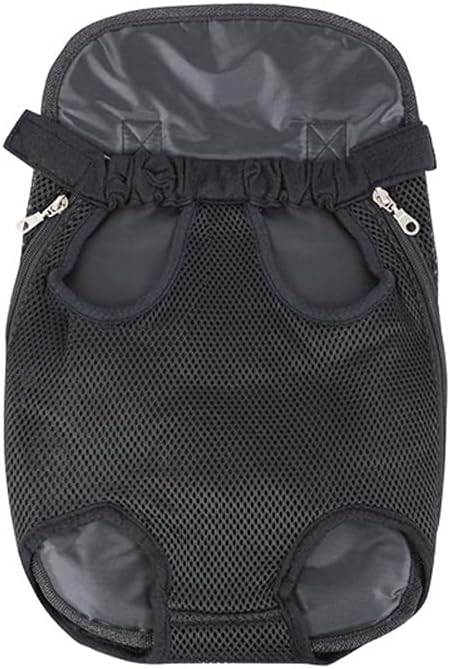 Leconpet Pet Carrier Backpack, Legs Out Adjustable Pet Front Cat Dog Carrier Backpack, Easy-Fit Dog Travel Backpack Carrier for Hiking Camping for Small Medium Puppies Cats (S, Black)