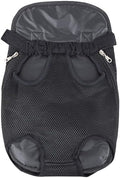 Leconpet Pet Carrier Backpack, Legs Out Adjustable Pet Front Cat Dog Carrier Backpack, Easy-Fit Dog Travel Backpack Carrier for Hiking Camping for Small Medium Puppies Cats (M, Black)