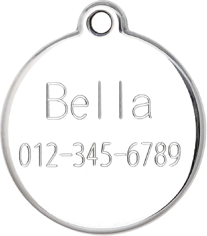 Personalized Pet ID Tags for Kittens and Cats - Custom cat Name tag and ID tag for Collar (Purple, Sleeping Cat Round-Small)