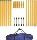 Dog Agility Equipment, Agility Poles, Dog Jumps, Outdoor Obstacle Course with 6 Weave Poles and Adjustable Jump Bar, Partial Gift Conversion Buckle (Blind Box) Yellow