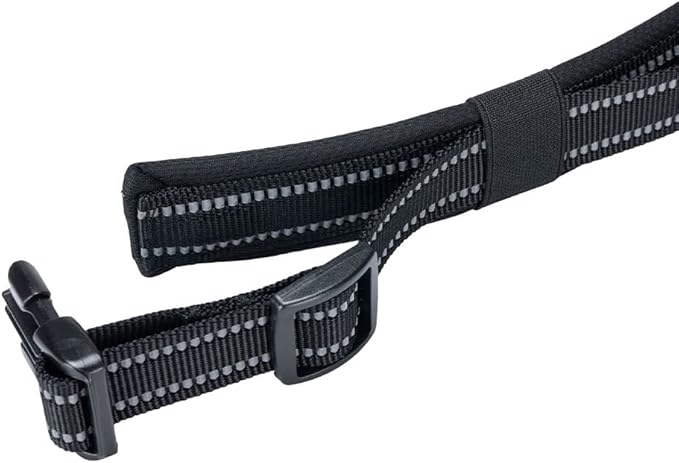EXCELLENT ELITE SPANKER Reflective Dog Collar Classic Soft Padded Breathable Nylon Adjustable Pet Collar with Quick Release Buckle for Boy Girl Male Female Small Medium Large Dogs Training(Black-S)