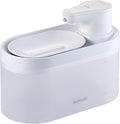 ELECOM Silent Cordless Automatic Pet Water Fountain, 2.5L Capacity, Motion Sensor & Timer Mode, Rechargeable 5200mAh Battery, 3-Layer Filtration, for Cat and Small Dog (White)