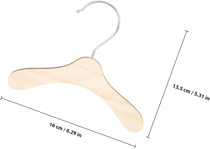 Professional Wooden Pet Clothes Hangers for Small Dogs and Cats, 8.66-inch Solid Wood Coat Hangers with Swivel Hook, Household Portable Dog and Cat Accessory Organizer