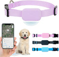 PawsPath Pet GPS Tracker Collar, Unlimited Range Waterproof Cat Dog Anti-Lost Device Smart Locator Tracking GPS Pet Tracker Collar for Apple iOS FindMy (Pink, Medium)