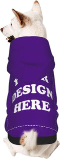 Dog Costume, Custom Dog Hoodie, Dog Name Costume Holiday Pet Pajamas Outfit, Personalized Pet Coat Costumes for Small Medium Large Dogs and Cats for Winter, Indigo, XXS