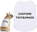 Custom Dog Shirt,Personalized Pet Apparel with Name Text Photo Image,Lightweight Breathable Puppy Kitten Cotton Vest for Small Medium Large Dogs Cats,Puppy Gift (White, XX-Large)
