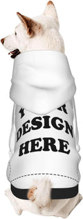 Dog Clothes, Custom Dog Hooded Sweatshirt, Personalized Pet Costume Robe Shirt with Text/Image/Club Name/Pet Shop Logo for Small Medium Large Dogs and Cats, White, XL