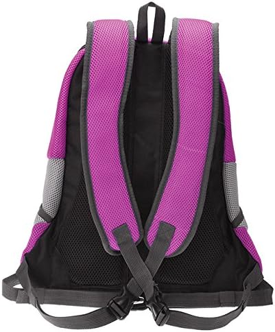 Mogoko Cat Dog Backpack Carrier, Puppy Pet Front Pack with Breathable Head Out Design and Double Mesh Padded Shoulder for Outdoor Travel Hiking (L, Pink)