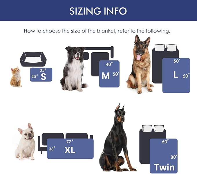 gogobunny Waterproof Dog Blanket for Couch & Furniture Protection - Super Soft Reversible Throw for Large Dogs & Cats, Calming Washable Fur & Sherpa Pet Blanket (60x80 Inch, Light Grey)