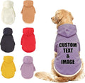 Custom Dog Hoodie, Personalized Sweatshirt with Photo Text Name Logo, Customized Hooded Sweater for Small Medium Large Dogs & Cats (Purple, XXX-Large)