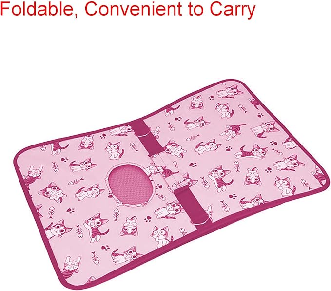 Pet Carrier with Shoulder Strap, 14 Inch x 9.4 Inch x 7 Inch Foldable Pink Breathable High Strength Oxford for Less Than 4.4 Pound Dog and Cat (Small)