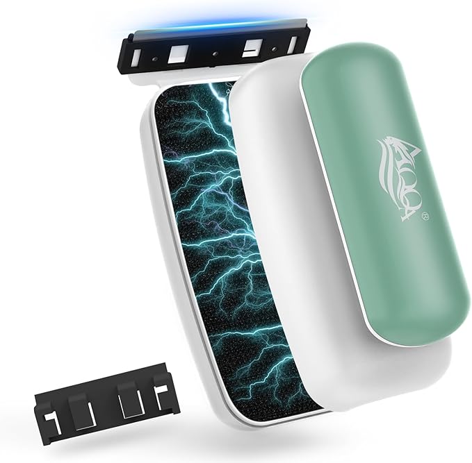 AQQA Aquarium Magnet Glass Cleaner - Enhanced Magnetic Fish Tank Cleaner with 2 Types of Blades, Self-Floating Aquarium Glass Scrubber Algae Scrapers for up to 0.63" Thick Glass/Acrylic Aquariums (L)