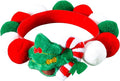 Lionheart glory Christmas Collar Pom-Pom Plush Ball Collar for Small Dogs Pet Christmas Costume Soft Funny Dog Collar Xmas Party Accessories Headgear