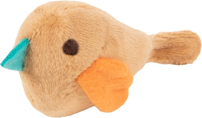 SmartyKat Chickadee Chirp Electronic Sound Cat Toy, Contains Catnip, Battery Powered - Light Brown, One Size