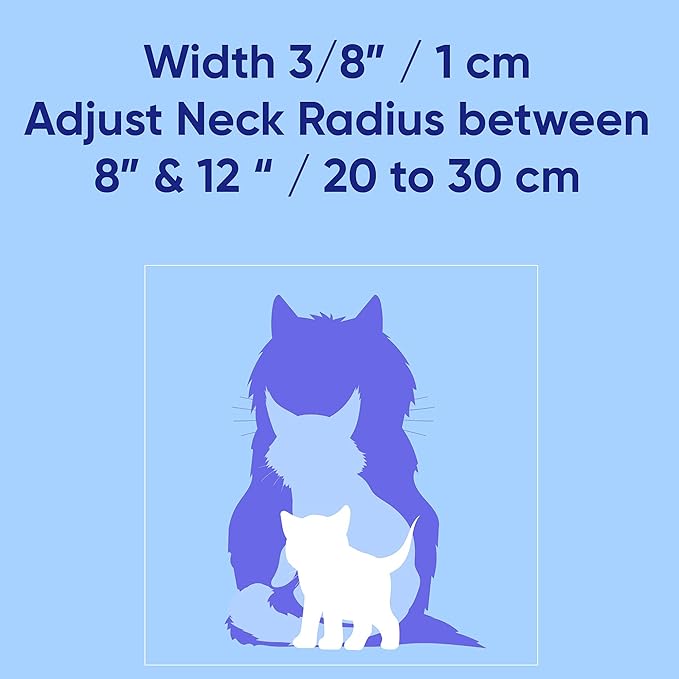 Pawtitas Personalized Blue Reflective Cat Collar – Adjustable Custom Collar with Safety Buckle, Removable Bell, and Engraved Name & Phone Number for Kittens and Adult Cats